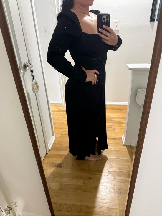 Reformation Dresses & Skirts - Reformation Black Square-Neck Long-Sleeve Maxi Dress